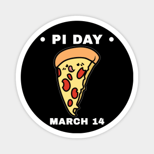 Kawaii Pi Day Pizza Slice March 14 Magnet